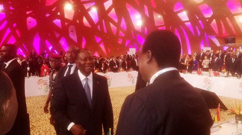 Le Ministre d'Etat, Ministre du Commerce, M. Claude Alphonse NSILOU, au forum AGOA à Abidjan - août 2019
